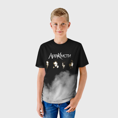 Детская футболка 3D с принтом Агата Кристи группа, фото на моделе #1