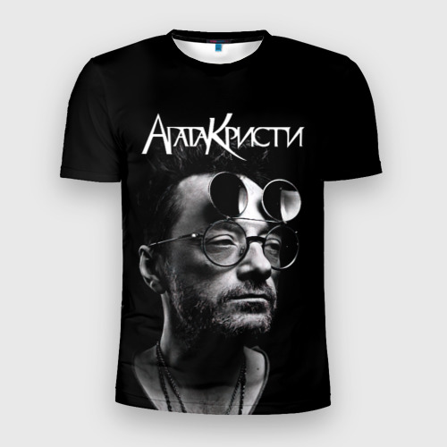 Мужская футболка 3D Slim с принтом Агата Кристи Глеб Самойлов, вид спереди #2