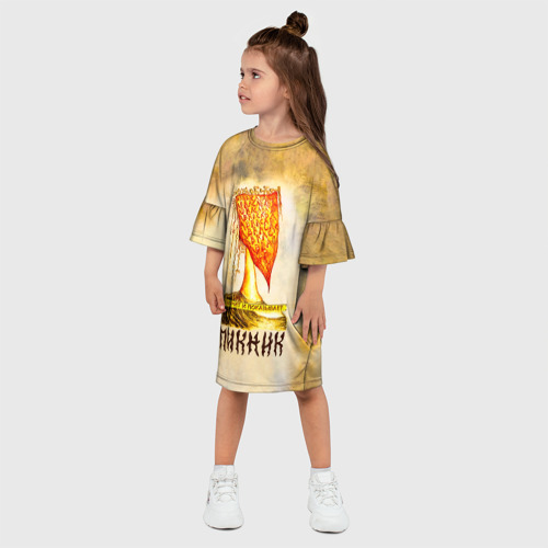 Детское платье 3D с принтом ГОВОРИТ и ПОКАЗЫВАЕТ - ПИКНИК, фото на моделе #1