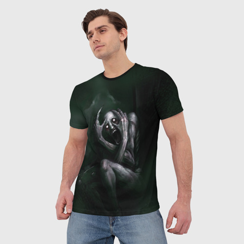 Мужская футболка 3D с принтом SCP 096, фото на моделе #1
