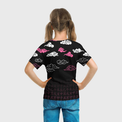 Детская футболка 3D с принтом Fruits Basket главные Герои, вид сзади #2