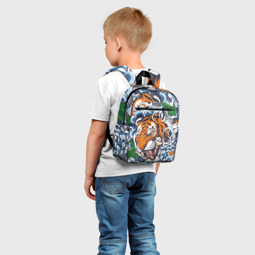 Детский рюкзак 3D с принтом Тигр, фото на моделе #1