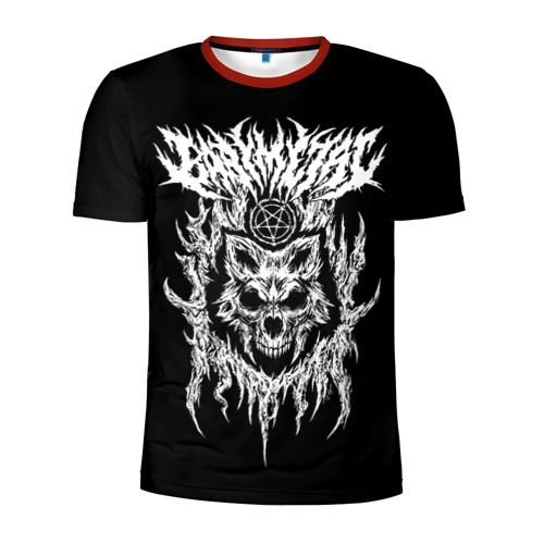 Мужская футболка 3D спортивная с принтом Baby Metal Wolf, вид спереди #2