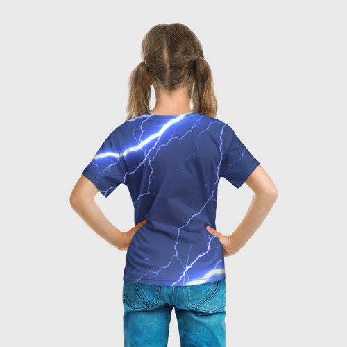 Детская 3D футболка с принтом SONIC | СОНИК | СИНИЙ ЁЖ (Z), вид сзади #2