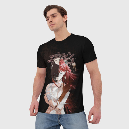 Мужская футболка 3D с принтом Люси Эльфийская Песнь, фото на моделе #1