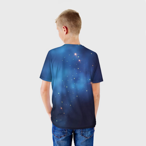 Детская футболка 3D с принтом Ash Brawl Stars, вид сзади #2