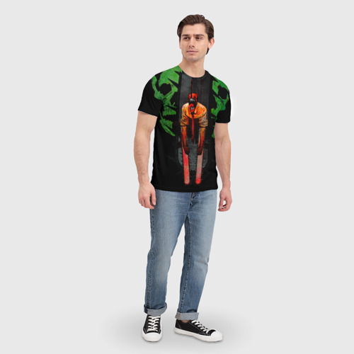 Мужская футболка 3D с принтом Дэндзи человек-бензопила, вид сбоку #3