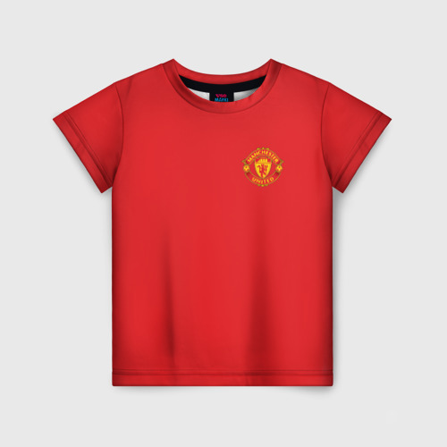 Детская футболка 3D с принтом Ronaldo Manchester United, вид спереди #2