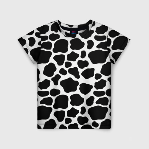 Детская 3D футболка с принтом Пятна Далматинца, вид спереди #2