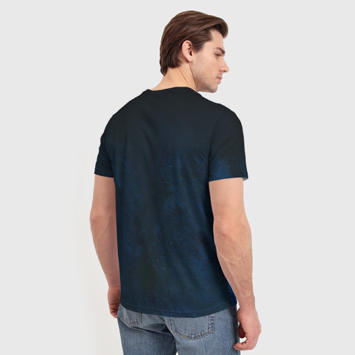 Мужская футболка 3D с принтом Boris Brejcha Blue, вид сзади #2