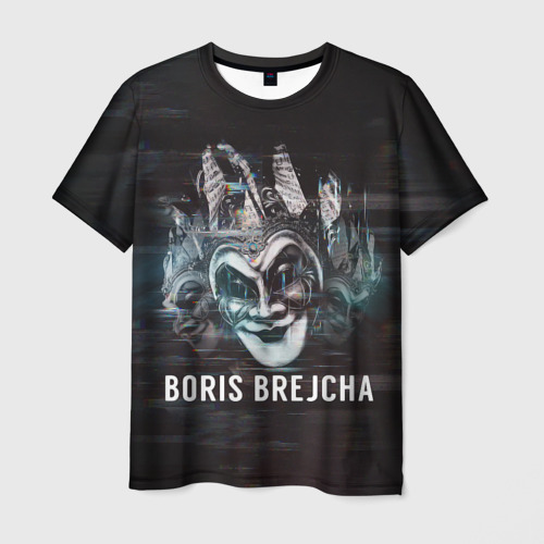 Мужская футболка 3D с принтом Boris Brejcha Mask, вид спереди #2