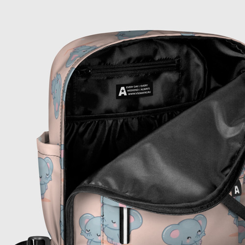 Женский рюкзак 3D с принтом Слоники, фото #5