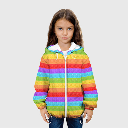 Детская куртка 3D с принтом Поп Ит POP IT, вид сбоку #3
