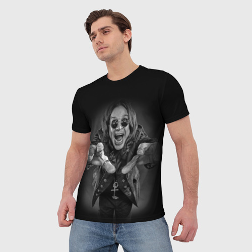 Мужская футболка 3D с принтом Ozzy Osbourne, фото на моделе #1