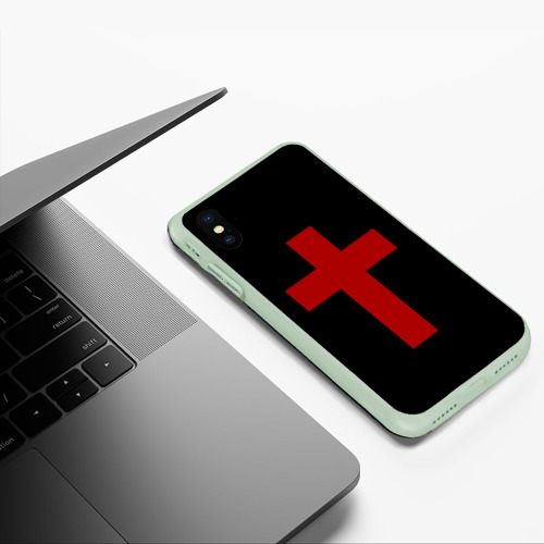 Чехол для iPhone XS Max матовый с принтом Красный Крест, фото #5