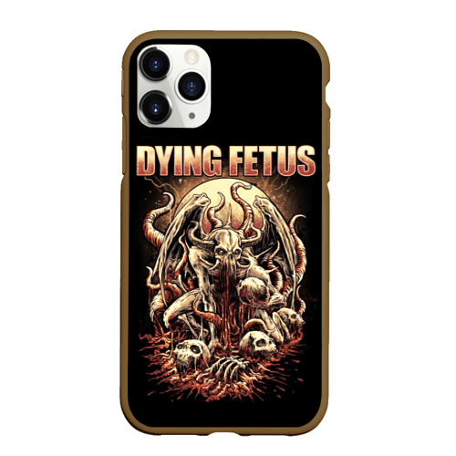 Чехол для iPhone 11 Pro Max матовый с принтом Dying Fetus, вид спереди #2
