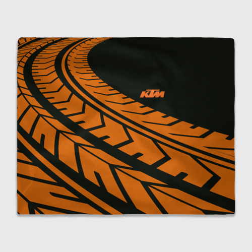 Плед 3D с принтом Orange KTM КТМ, вид спереди #2