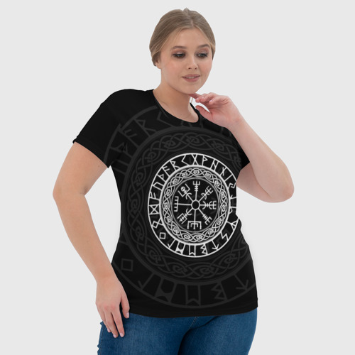 Женская футболка 3D с принтом Вегвизир | Galdrastafir, фото #4