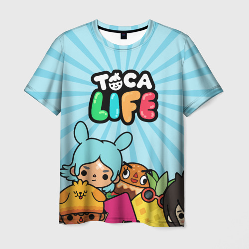 Мужская футболка 3D с принтом Toca boca life, вид спереди #2