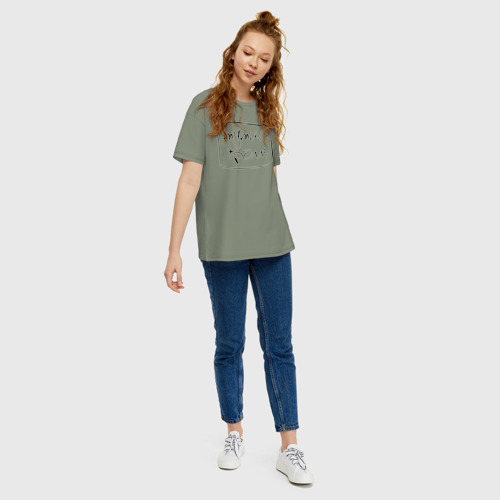 Женская футболка хлопок Oversize с принтом Мумий Тролль - Меамуры, вид сбоку #3