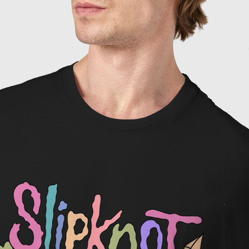 Мужская футболка хлопок с принтом Slipknot, фото #4