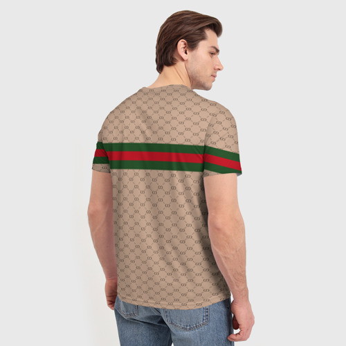 Мужская футболка 3D с принтом Juicy цыганка Гуччи, вид сзади #2