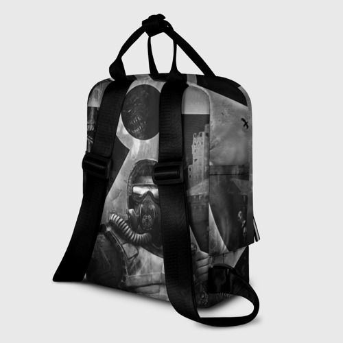 Женский рюкзак 3D с принтом STALKER SHADOW OF CHERNOBYL | СТАЛКЕР ТЕНИ ЧЕРНОБЫЛЯ, вид сзади #1