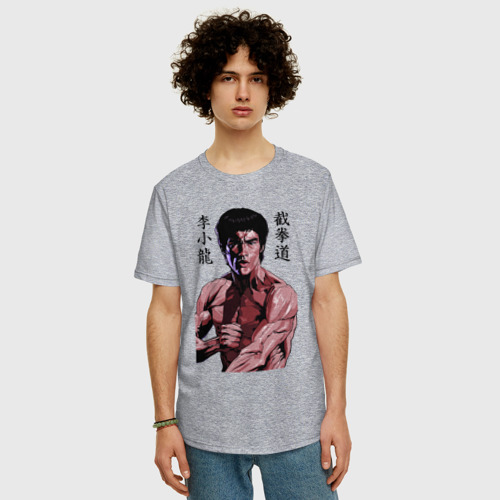 Мужская футболка хлопок Oversize с принтом Comix Bruce, фото на моделе #1