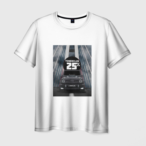 Мужская 3D футболка с принтом TONERCLUB25 КАРТИНА, вид спереди #2
