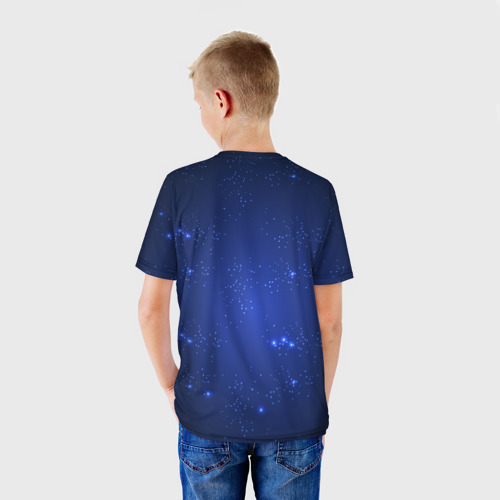 Детская футболка 3D с принтом Знак зодиака - Скорпион, вид сзади #2