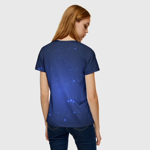 Женская 3D футболка с принтом Знак зодиака - Скорпион, вид сзади #2