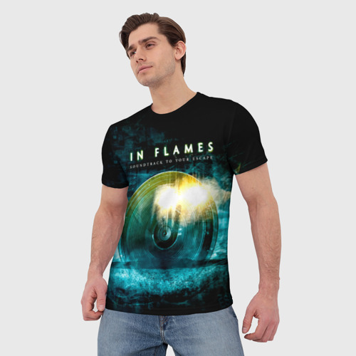 Мужская футболка 3D с принтом Soundtrack to Your Escape - In Flames, фото на моделе #1