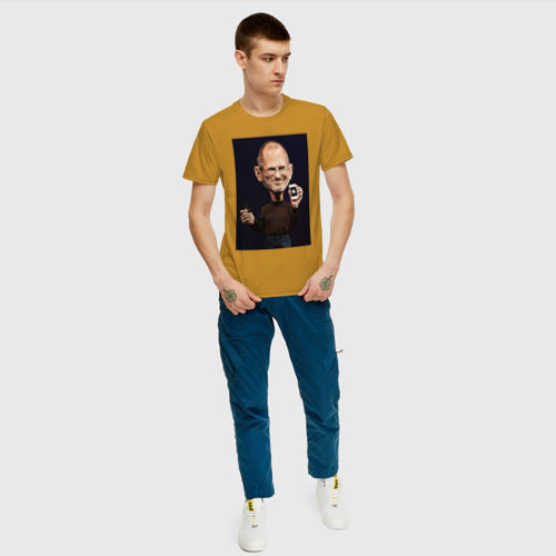 Мужская футболка с принтом Steven iphone, вид сбоку #3