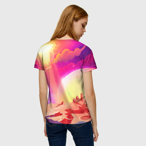 Женская футболка 3D с принтом Опасная Meg Brawl Stars, вид сзади #2