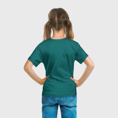 Детская футболка 3D с принтом Персонаж 001, вид сзади #2