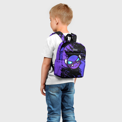 Детский рюкзак 3D с принтом Геометри Даш | Geometry Dash, фото на моделе #1
