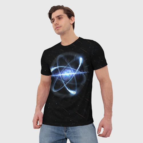 Мужская футболка 3D с принтом К В А Н Т, фото на моделе #1