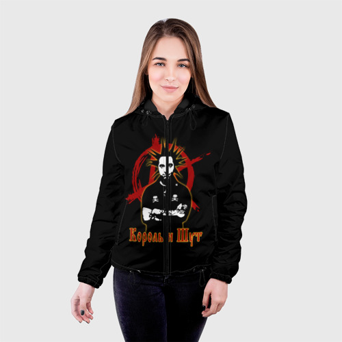 Женская куртка 3D с принтом Король и Шут (анархия), фото на моделе #1