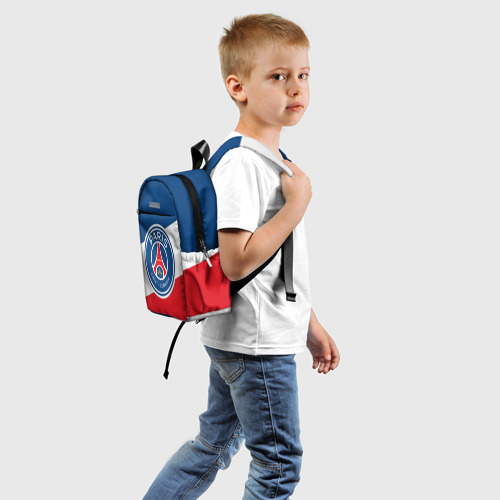 Детский рюкзак 3D с принтом Paris Saint-Germain FC, вид сзади #1