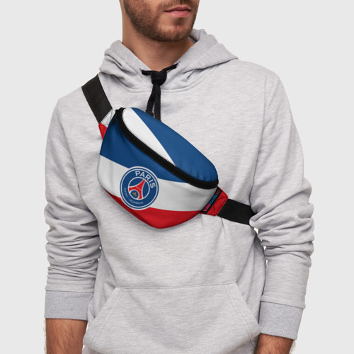 Поясная сумка 3D с принтом Paris Saint-Germain FC, фото на моделе #1