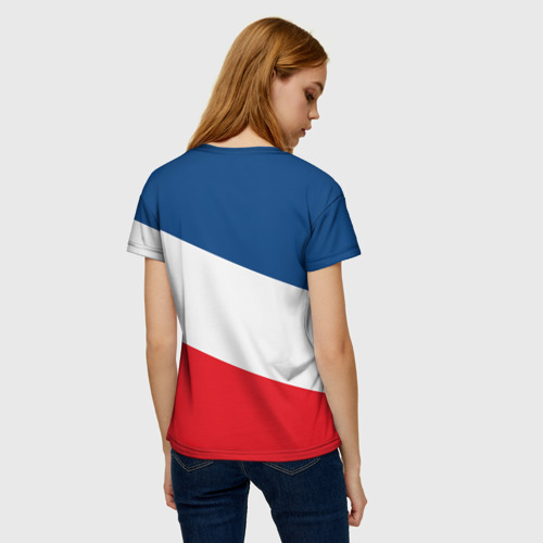 Женская футболка 3D с принтом Paris Saint-Germain FC, вид сзади #2