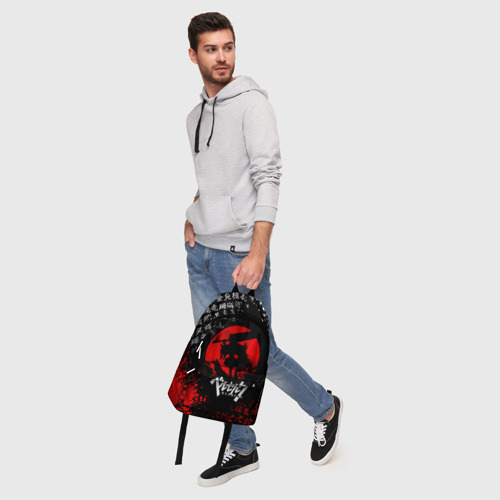 Рюкзак 3D с принтом Берсерк над луной, клеймо, проклятие, фото #5