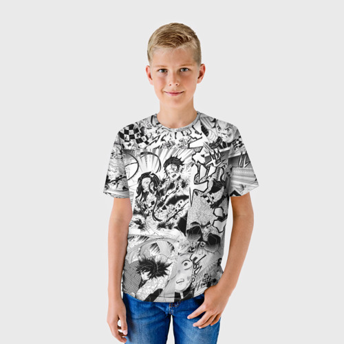 Детская 3D футболка с принтом Клинок, рассекающий демонов, МАНГА, фото на моделе #1
