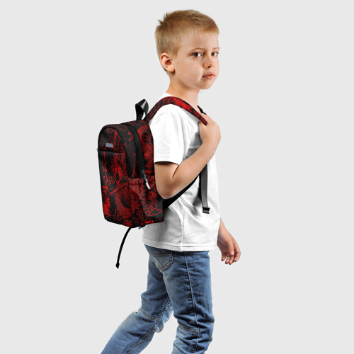 Детский рюкзак 3D с принтом ТОКИЙСКИЕ МСТИТЕЛИ КРАСНЫЙ ДРАКОН, вид сзади #1