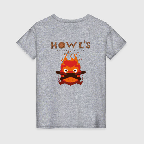 Женская футболка с принтом OwlHowl, вид сзади #1