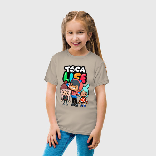 Детская футболка с принтом TOCA BOCA WORLD | TOCA LIFE ГЕРОИ ИГРЫ, вид сбоку #3
