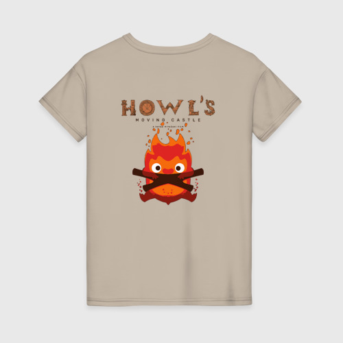 Женская футболка с принтом Hоwl`s castle, вид сзади #1
