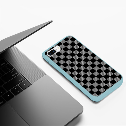 Чехол для iPhone 7Plus/8 Plus матовый с принтом Шахматные Клетки, фото #5