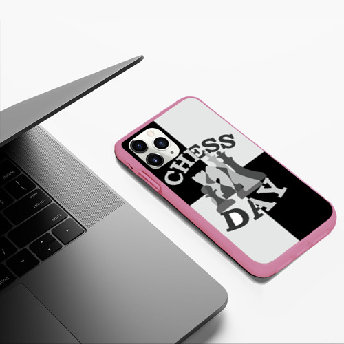 Чехол для iPhone 11 Pro Max матовый с принтом Шахматный День, фото #5