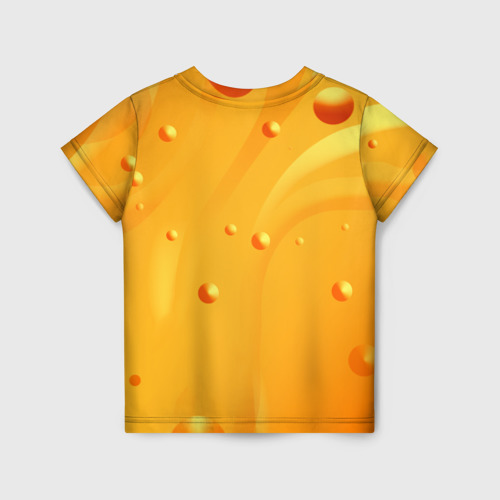 Детская 3D футболка с принтом Медовая волна |  Honey wave, вид сзади #1